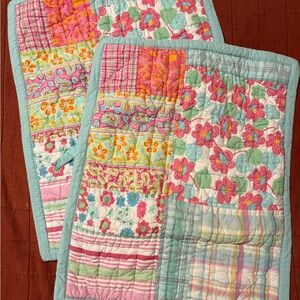 PB Teen Y2K Colorful Patchwork Quilted Pillow Shams
